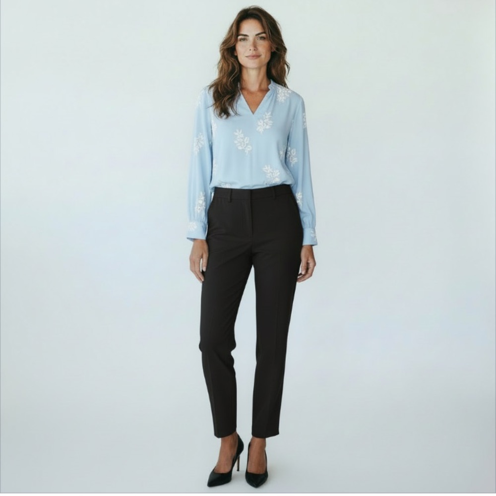 Express Columnist Ankle Midrise Stretch Dress Pants Black Size 4R